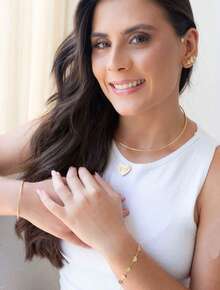 Fashion Round Necklace For Women, 18K Gold Plated Or 925 Silver - 金色 - 查看 2