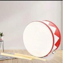 6/8-Inch Wooden Drum Set With Adjustable Strap, 2 Drumsticks, And Musical Sensory Experience - Perfect Gift - Multicolor - View 9