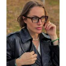 NEW-VISOONE Chunky Square Blue Light Blocking Glasses With Anti Computer Glare For Working Women Men MONTANA - 可可烏龜 - 查看 4