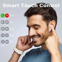 Wireless Earbuds With ENC Noise Cancelling, 3D Stereo Audio & Touch Control, LED Display Charging Case, 36H Playtime, Lightweight In-Ear Design For Sports/Gaming/Running, Compatible With Android/IOS (Type-C, Built-In Mic), Wireless Earbuds Case, Gaming Earphones, Sleek Earphones, Stylish Audio Gear, Durable Earphones, Modern Technology, Sports Earphones, Modern Earphones, Longlasting Battery, Touch Control Headphones, Professionals - màu đen - Xem 8