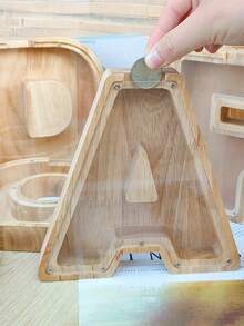Piggy Bank For Wooden Large Letter Piggy Bank Alphabet Money Bank With Initial , Coin Bank Fun Gifts For Birthday, Christmas, Festival