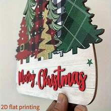 2D Santa Claus Wooden Hanging Sign, Funny Door Plaque, Suitable For Home, Garden, Patio And Indoor/Outdoor Decor, Exquisite Holiday Gift, Flat Design - Multicolor - View 4