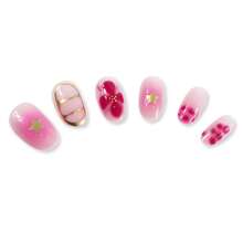 Y2K Sweet Pure & Sexy Cute Nails - 24 Pcs Short Round Shape Acrylic Press-On Nails | Handmade Homemade Fake Nails With Dainty Nail Charms | Unas Press On, Unas Postizas & Ready-To-Wear Fake Nails - HYC-YY - 查看 5