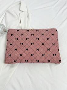 Túi đựng máy tính xách tay/máy tính bảng họa tiết ngôi sao sang trọng tối giản màu trơn, nhiều kích cỡ - Hồng - Xem 7