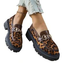 British Style Single Shoes For Women With Thick Soles And Round Heads, European And American -On Loafers For Spring And Autumn 202 - 黑色 - 查看 7