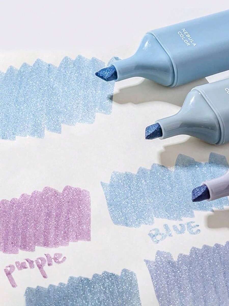 1 pieza Bolígrafo fluorescente de colores, de gran capacidad, a prueba de manchas, adecuado para que los estudiantes marquen, tomen notas, dibujen, resalten - Marcadores de colores - Ver 1