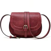 Crossbody Bags Women, Small And Boho Body Handbags, Vegan Leather, - Dark Red - View 11