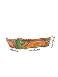 10pcs/20pcs Mexican Paper Food Trays Nacho Boats Trays Mexican Theme Decorations Mexican Food Snack Containers Paper Party Supplies Day Of The Dead Popcorn Paperboard Holder Plates For Mexican Festival Taco Birthday - Multicolor - View 3
