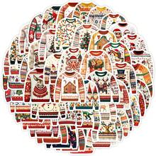 50 件圣诞毛衣贴纸美观贴纸高品质贴纸贴花剪贴簿、日记本、笔记本电脑、保险杠、滑板、水瓶、电脑、手机贴纸可以为您的生活带来很多乐趣，是送给成人的完美礼物 - 彩色 - 查看 1