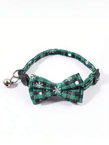 Christmas Cute Pet Collar - Snowflake Bowknot - Dog Collar - Cat Collar - Detachable Bowknot Design - With Small Bell