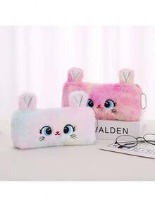 1 PC Cat/Bow Bear Large Capacity Zipper Pencil Case Cartoon Creative Simple Female Student Stationery Pencil Case - Multicolor - View 4