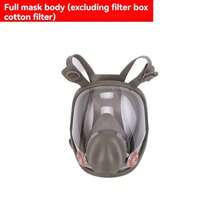 6800A Full Face Respirator Mask, Gas Mask For Acid/Organic/Ammonia, Paint, Chemical, Pesticide, Laboratory, Anti-Dust, Multifunction Filters