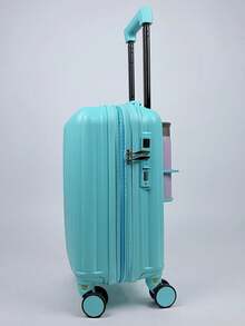 ANAC Standard Travel Carry-On Suitcase 10kg ABS Resistant | Double 360° Wheels Built-In Padlock USB Input Expandable Zipper Anti-Theft - 藍色 - 查看 3