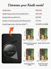 A Stylish And Avant-Garde Kindle Protective Case With A Leaf Pattern, Suitable For Kindle Paperwhite (12th Gen) Version 2024, Kindle Paperwhite (11th Gen) Version 2021, Kindle (11th Gen) Version 2022, Kindle (10th Gen) Version 2019, And 2019 Edition Kindle (10th Generation). It Features Shock-Resistant Corners And A Four-Corner Drop Protection Design, Making It Lightweight, Convenient, And A Romantic Gift