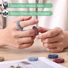 5/10/30PCS Spiky Sensory Rings, 10 Pack, Colorful Stress Relief Fidget Sensory Toys, Fidget Rings, Fidget Ring For Anxiety, Stress Relief Rings, Massager For Fidget ADHD Autism, Sensory Ring