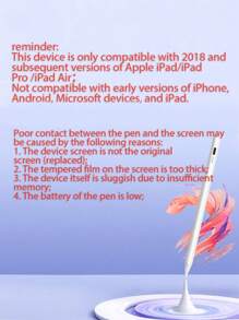 Lápiz capacitivo compatible con Apple Pencil 1/2 para iPad, lápiz para evitar el contacto accidental, multi-color con función de succión magnética, compatible con los últimos modelos de iPad Pro, Mini 6, Air 2025, 2024, 2023, 2022, 2021, 2020, 2019, 2018, compatible con Apple Pen, capacidad de batería del lápiz iPad 90mAh