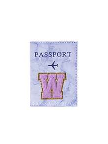 复古RFID商务护照夹，绣有A-Z字母，男女通用，附赠毛巾布；复古RFID商务护照钱包，男女通用，多功能便携，可装身份证/银行卡/PU皮钱包 - 彩色 - 查看 24