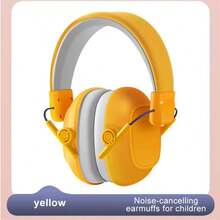 abafador de ruídos para autista fones de ouvido com cancelamento de ruído para crianças para estudar e dormir TOMATE - Amarelo - Visão 12