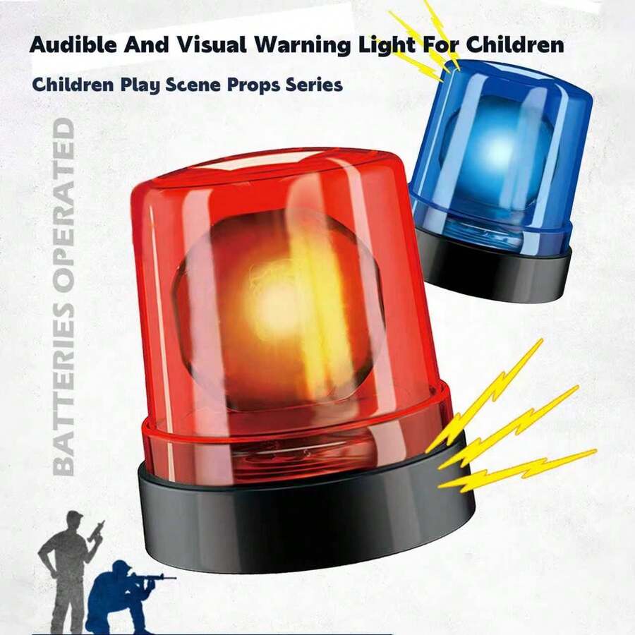 儿童角色扮演救援消防车及装备玩具车，带闪光灯、音效和磁性连接，配备电动警示灯 - 彩色 - 查看 1