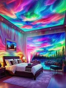 1pc LED Creative Northern Lights Projection Light, Colorful Dynamic Lighting Effects, Milky Way Starry Atmosphere Light, USB Powered, Couples Holiday Gift, Family Gathering, Event Decorative Light, Suitable For Bedroom, Living Room, Game Room, Party, Birthday