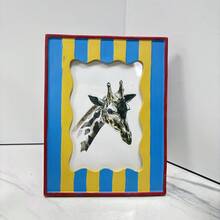 1 Peça Porta-Retrato Moderno de Resina com Design Geométrico 3D - Borda Pintada à Mão em Bloco de Cor para Decoração de Quarto, Escrivaninha, Sala de Estar e Entrada (Acento Minimalista para Casa, Exibição de Mesa, Arte de Parede Digna de Presente) (Cor Aleatória das Fotos)