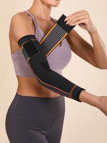 JINGBA SUPPORT 1pc Unisex Elastic Breathable Elbow Sleeve - Multi-Color Compression Elbow Support With Adjustable Strap, Suitable For Sports And Daily Wear - Multicolor - View 9