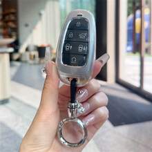 1 件 TPU 材质汽车钥匙保护壳，专用钥匙扣盖，适用于 Sonata、Fe、Tucson、Palisade 2019-2023 款车型 - 透色系列 - 查看 3