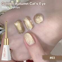 XEIJAYI 3pcs 10ml Cat Eye Nail 2025 Holographic Nail Art Reflective Cat's Eye Magnetic Nail Gel Soaking UV LED Gel Salon Female Nail Art Tools Fashion Nail Gel - 彩色 - 查看 4