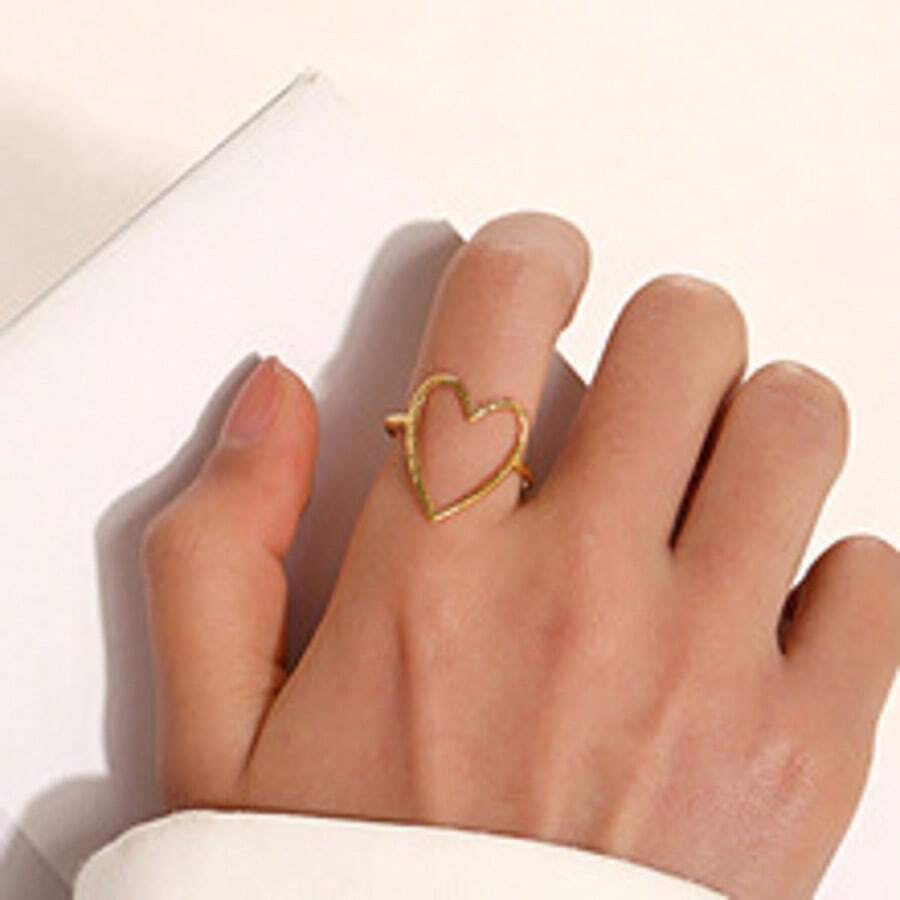 New 18K Stainless Steel Fashion Ring, The Opening Design Can Be Adjusted In Size - 1 - View 1