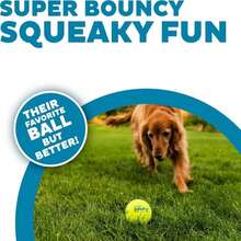 Outward Hound Squeaker Ballz, Interactive Dog Toy, Squeaky Tennis Ball, Durable Dog Toy For Fetch, Multi-Pack Of 4, Large - 顏色 - 查看 2