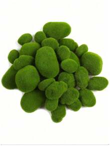 5pcs/10pcs Artificial Moss Rocks, Green Floral Moss Balls Moss Covered Stones Fake Moss Decor For Floral Arrangements Fairy Gardens And Crafting