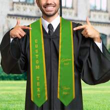 1 件定制 2025 届毕业披肩，带有个性化徽标文字，毕业绶带，定制毕业生，采用您的设计，毕业礼物，创意批量