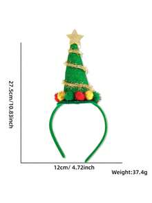 5 قطع/1 قطعة شريط رأس بتصميم كرتوني للكريسماس؛ قطعة زينة للحفلات؛ قبعة سانتا؛ شريط رأس بشكل شجرة ؛ إكسسوار شعر للكريسماس