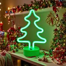 1 Stück LED Weihnachtsdekoration Tischaufsteller Weihnachtsbaum Neonlicht, batterie- oder USB-betrieben, romantisches Feenlichter für Geburtstag, Hochzeit, Party, Kinderzimmer, Schlafzimmerdekoration Weihnachtsdekoration XMAS Deko Weihnachtsbaum Geschenkdekoration Thanksgiving Hochzeitsdekoration Heimdekoration Herbstdekoration Herbstdekoration Geburtstagsdekorationen für Geschenke Partyartikel Innen- und Außenbereich Garten Feiertags-Dekor Halloween-Deko Wanddekoration Halloween-Ornamente