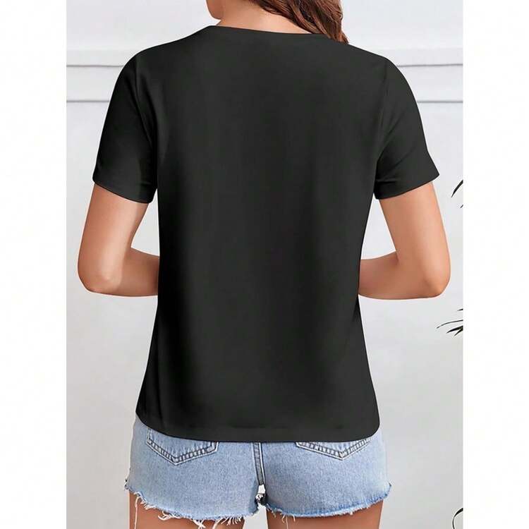 1pc Couple Shirt Funny Christmas Couple T-Shirt, Casual Crew Neck Short Sleeve Summer Casual Tee Top For Boyfriend Girlfriend T Shirts 180g 100% Cotton One-Sided Printed Crew Neck Short Sleeve T-Shirt For Men And Women WMT - Đàn ông - Xem 9