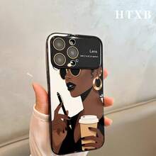 Teléfono Negro Belleza En Patrón De Gafas De Moda Galvanizado | AG Frosted Large View Window 2 - In - 1 17 17 17 Pro 17 Pro 16 Pro 16 Pro 16 Plus 16 15 Pro 15 Pro 15 Plus 15 14 Pro 14 Pro 14 Plus 14 13 Pro 13 Pro 13 12 Pro 12 Pro 12 Series, accesorio móvil, teléfono, diseño elegante, material duradero, premium, cubierta protectora, tecnología Entusiastas, propietarios de teléfonos inteligentes - Negro - Ver 9