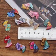 50/30/10 buc cizme de cowboy western mixte, pălării, pandantive, decor cu imprimeu vintage, potrivit pentru brățări, coliere, brelocuri, accesorii pentru cercei în stil boho DIY