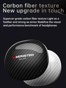 Monster MQO37 TWS Sports Noise Cancelling Earphones, HiFi Stereo Music Gaming Earphones With High-Definition Microphone