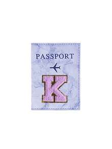 复古RFID商务护照夹，绣有A-Z字母，男女通用，附赠毛巾布；复古RFID商务护照钱包，男女通用，多功能便携，可装身份证/银行卡/PU皮钱包 - 彩色 - 查看 16