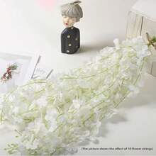 10/20 件人造紫藤花，3.75 英尺人造花绳，假吊花，丝绸紫藤花环，婚礼派对家居装饰，绿墙天花板花装饰，完美的婚礼悬挂装饰，适合派对、生日和家庭 - 彩色 - 查看 5