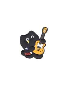1/6pcs Cute Cartoon Cat Music Band Brooch Set, Drum, Guitar, Electric Guitar, Cat Decor For Clothes, Bags, Backpacks Halloween Accessories Teachers Day