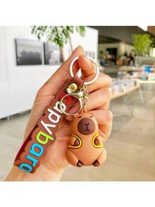 1pc/Set Cute Capybara Keychain, Kawaii Hamster Pendant, Backpack Keychain, Small Gift For Boys, Girls, Birthday, Holiday, Back To School