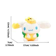 Miniso Sanrio Cinnamoroll 蜜蜂坐姿毛绒衣架，蜜蜂图案，独特坐姿设计，柔软毛绒材质，适合用作钥匙、包包挂饰和生日礼物（1 件） - 彩色 - 查看 7