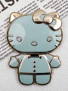 Sanrio 1 قطعة حامل هاتف وآينة مكياج قابلة للطي والدوران بشكل هيلو كيتي لاصق