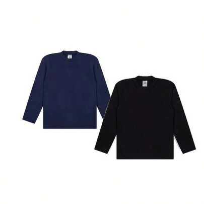 Kit 3 Blusas Térmicas infantil Menino Menina Unissex Manga longa ou 2 Blusa Térmica Manga longa Inverno Bebê