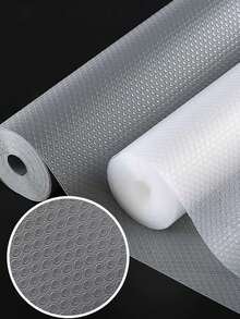 1 rollo de revestimiento antideslizante para cajones, alfombrilla impermeable para refrigerador, revestimiento de cajón recortable, alfombrilla de escritorio de EVA sin adhesivo, a prueba de aceite, impermeable, resistente a las manchas, lavable para cocina, gabinete, baño escolar, oficina, hogar, viaje, decoración del Día de la Madre para cajones