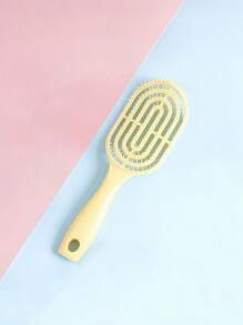 2/1pc Pink Long-Handled Women's Comb, Suitable For Long Curly And Fluffy Styling Of All Hair Types, Hollow Rib Design, Dry And Wet Anti-Static Comb, High Top Fluffy Styling Comb, Long Hair And Curly Hair Massage Comb, Large Curved Rib Comb, Very Suitable For National Day, Bathroom, Scalp Massage, Home Massage, Back To School Season, Back To School, Travel Vacation And Daily Life, Etc., Is A Perfect Holiday Gift For Family And Friends