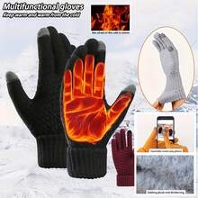 5Pairs Of Unisex Winter Warm Touchscreen Gloves - Fireproof Design, Cold Resistant Gloves For Outdoor Activities And Smartphone Use (Black/Orange/Pink), Machine Washable