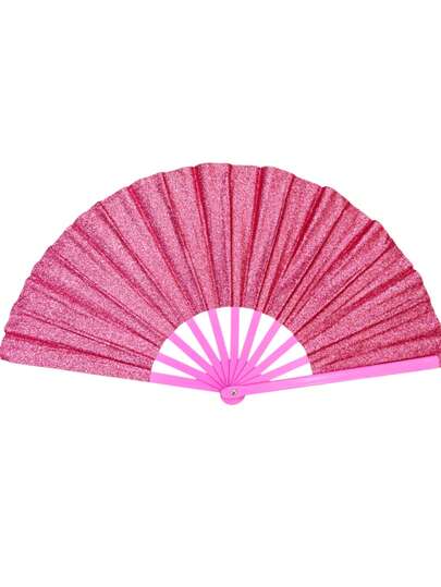 Leque Grande Faz Barulho Super Brilho Glitter Festa Show Decoração Carnaval