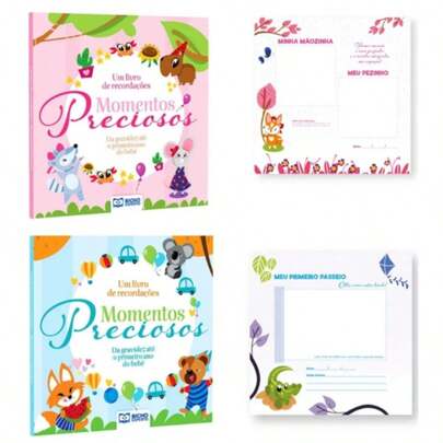 LIVRO DE RECORDAÇÕES MOMENTOS PRECIOSOS DA GRAVIDEZ ATE O PRIMEIRO ANO